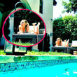 Ashley sonnt sich im Bikini im Garten