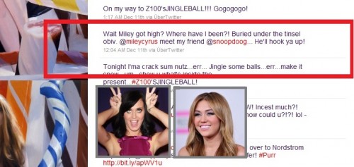 Katy Perry, Billy Ray Cyrus, Miley Cyrus, Snoop Dogg - Katy Perry macht sich über Mileys Bong-Video lustig
