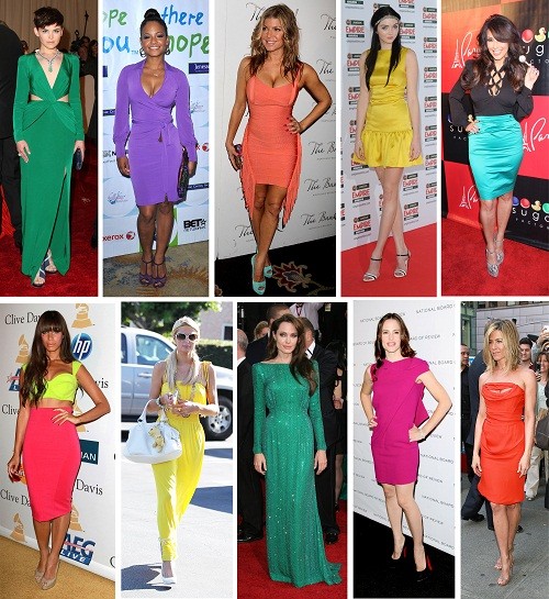 Leona Lewis, Ginnifer Goodwin, Paris Hilton, Fergie - Stars im Farbenrausch