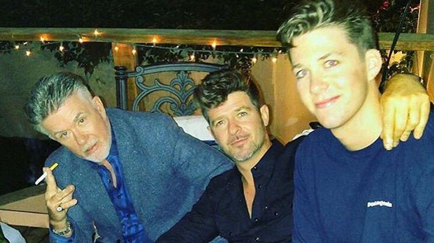Schauspieler Alan Thicke mit seinen Söhnen Robin und Carter