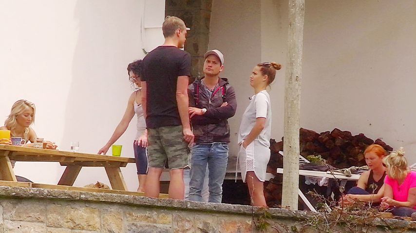 Alexander Posth, Rocco Stark und Angelina Heger im "Sommerhaus der Stars"