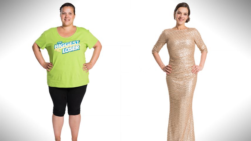 Alexandra während und nach ihrer Teilnahme an "The Biggest Loser"