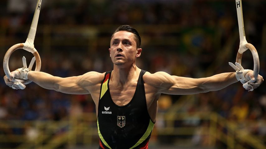 Andreas Toba an den Ringen bei einem Wettkampf in Brasilien im Jahr 2015