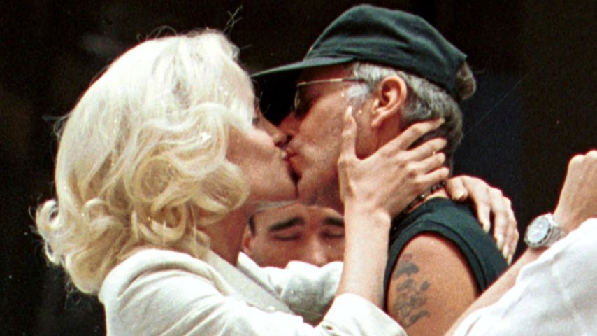 Angelina Jolie und Billy Bob Thornton 2001 bei Dreharbeiten in New York