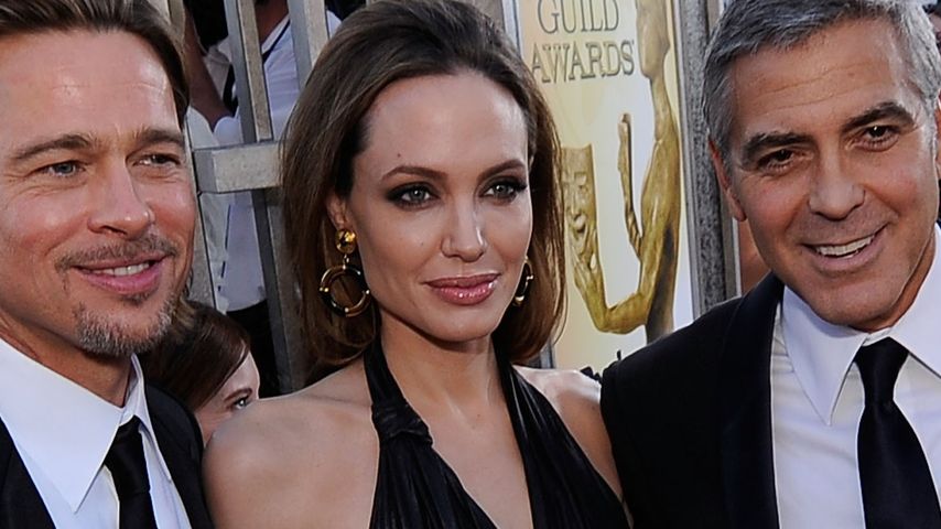 Angelina Jolie, George Clooney und Brad Pitt