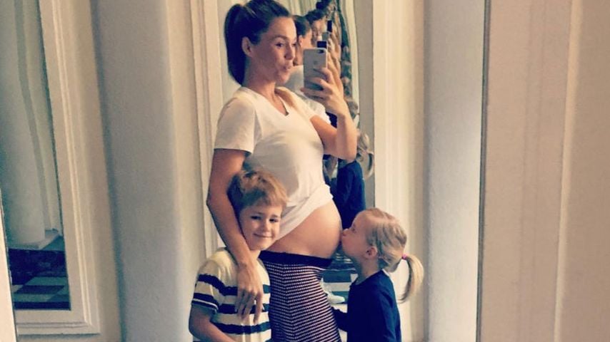 Angelina Posth mit ihren Kindern Leon und Milla