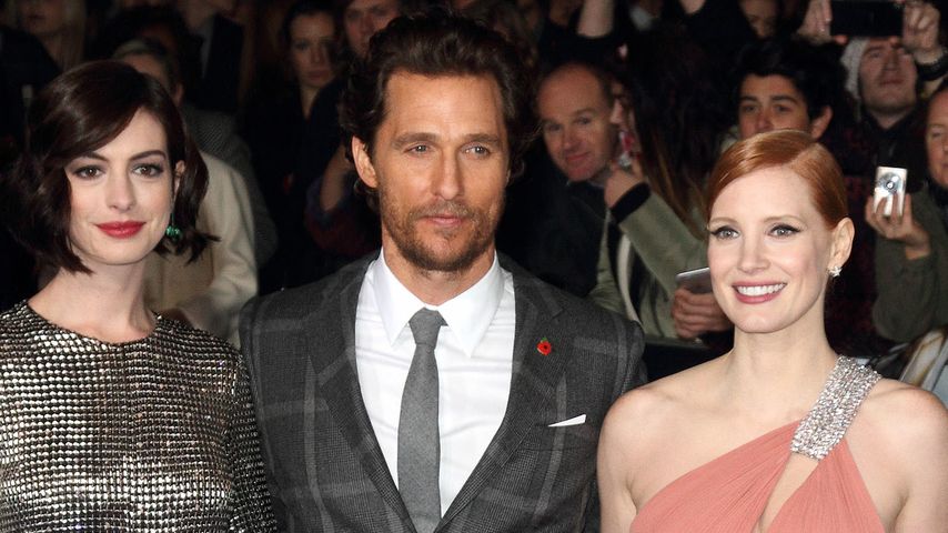 Anne Hathaway, Matthew McConaughey und Jessica Chastain