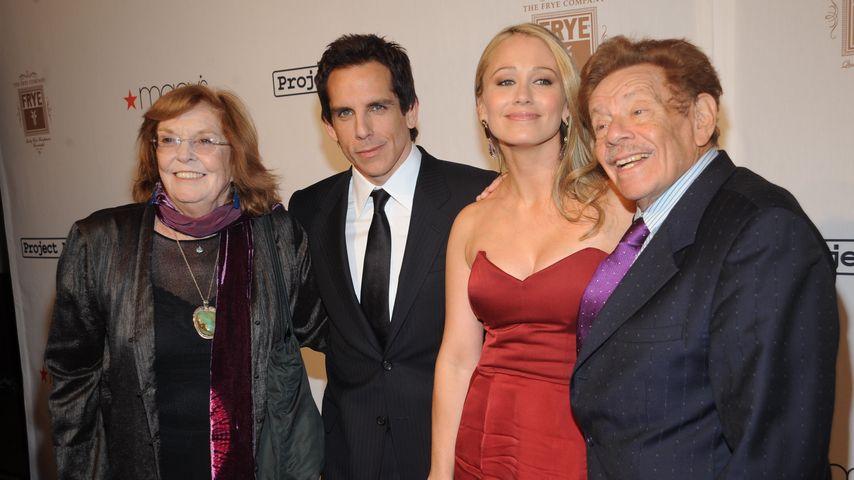 Ben Stiller, Anne Meara, Christine Taylor und Jerry Stiller