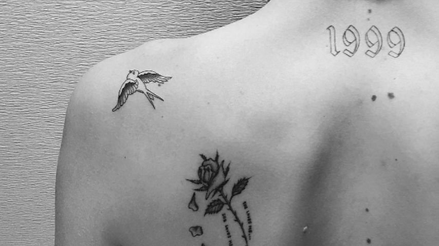 Anwar Hadids Rücken-Tattoos