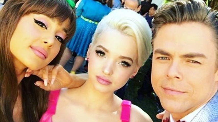 Ariana Grande, Dove Cameron und Derek Hough (v.l.)