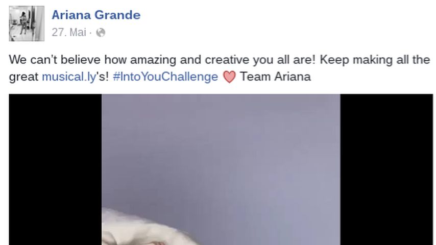 Ariana Grandes Facebook-Post