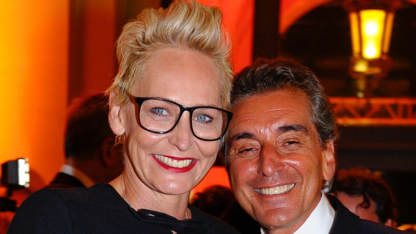 Bärbel Schäfer und Michel Friedmann bei der Verleihung des 25. Hessischen Film- und Kinopreises in F