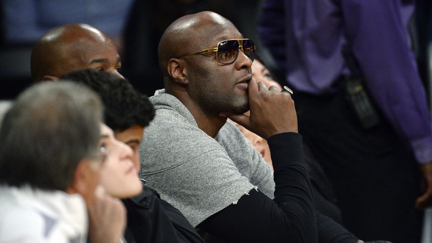 Ex-NBA-Star Lamar Odom auf der Tribüne im Staples Center in Los Angeles im März 2016
