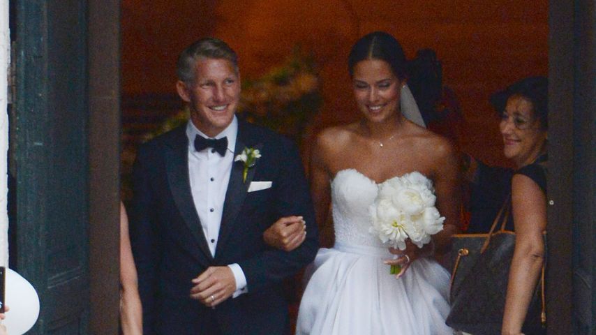 Bastian Schweinsteiger und Ana Ivanovic nach ihrer kirchlichen Trauung in Venedig
