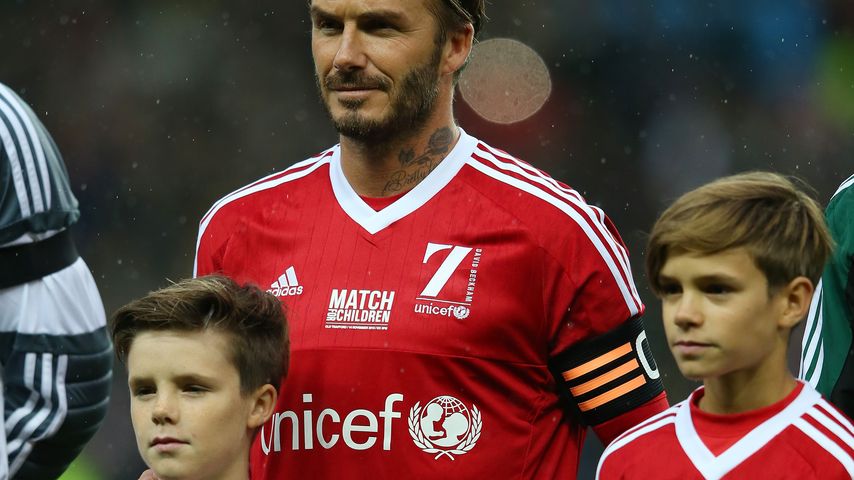 David Beckham, Romeo Beckham, Harper Seven Beckham und Cruz Beckham