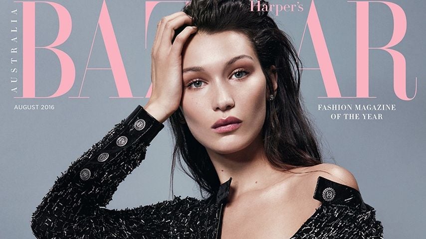 Bella Hadid auf dem Cover der amerikanischen Harper's Bazar im August 2016
