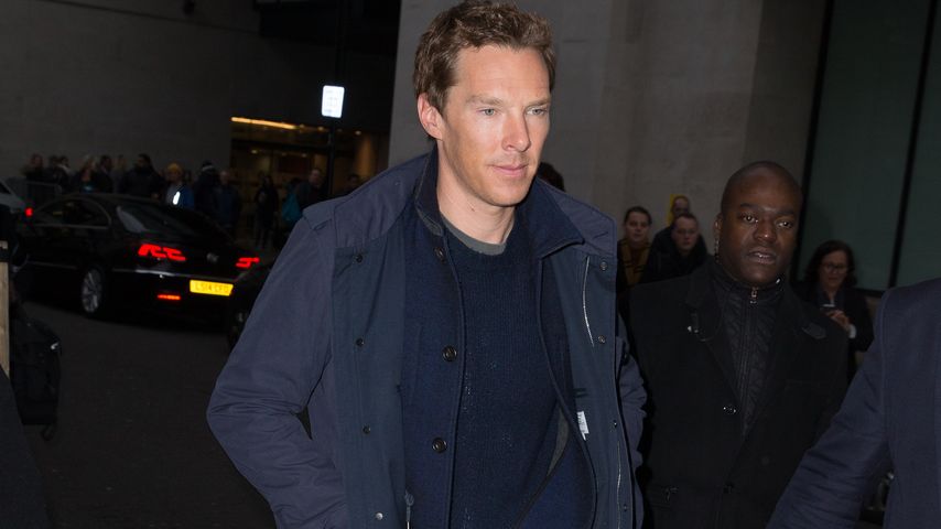 Benedict Cumberbatch auf dem Weg zu den BBC Studios in London