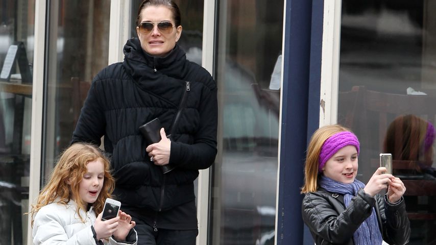Brooke Shields mit ihren Töchtern Rowan und Grier