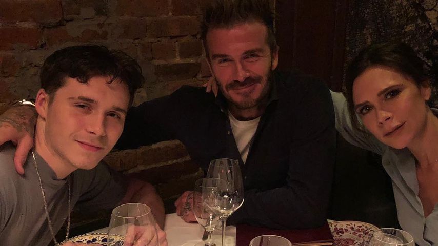 Brooklyn, David und Victoria Beckham