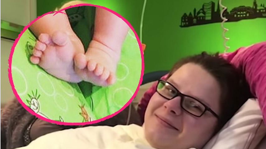 Süße Füßchen: Calantha Wollnys erstes Baby ist auf der Welt