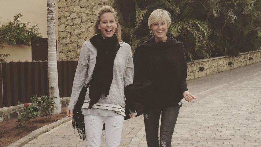 Carina Wanzung mit einer Model-Kollegin auf Gran Canaria