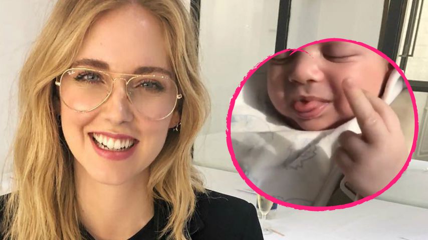 Mit 11 Wochen: Chiara Ferragnis Sohn zeigt den Mittelfinger