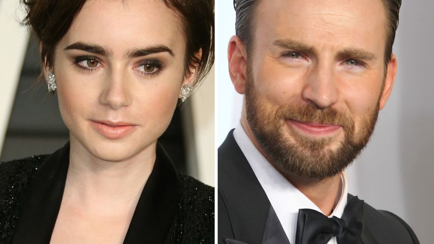 Lily Collins und Chris Evans
