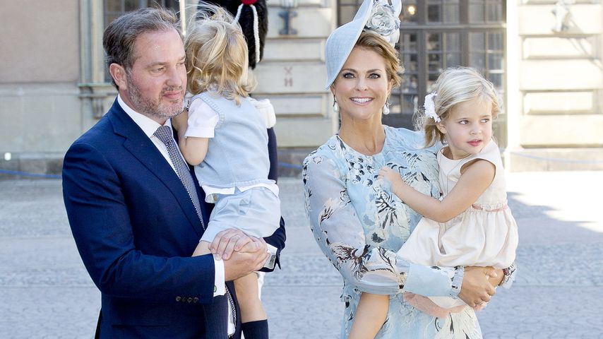 Chris O'Neill und Prinzessin Madeleine von Schweden mit ihren Kindern bei Victorias Geburtstagsfeier
