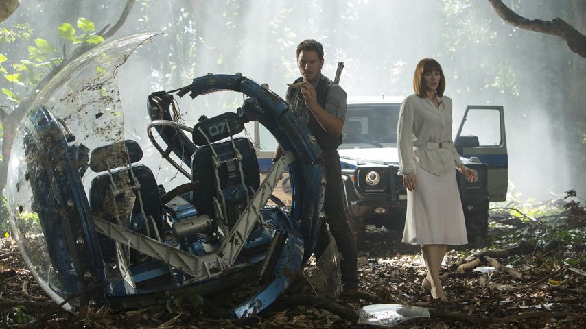 Chris Pratt und Bryce Howard in "Jurassic World"