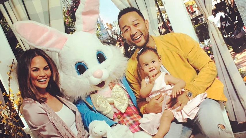 Chrissy Teigen und John Legend mit ihrer Tochter Luna Simone