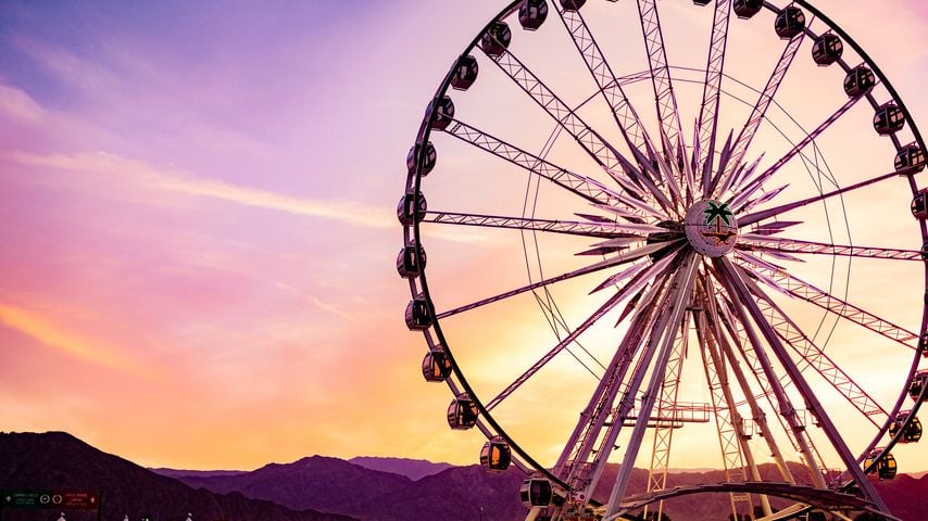 Coachella Riesenrad bei Sonnenuntergang