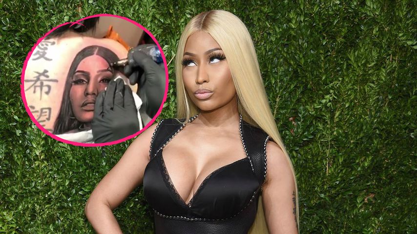 Verrückt! Fan lässt sich Nicki Minajs Gesicht tätowieren