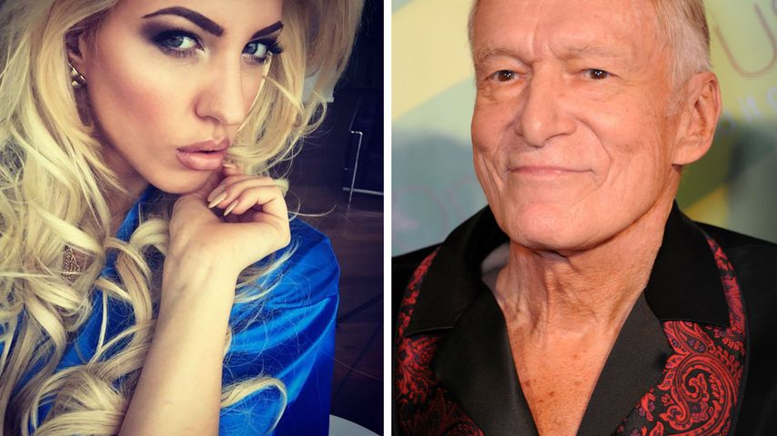 Sarah Nowak und Hugh Hefner