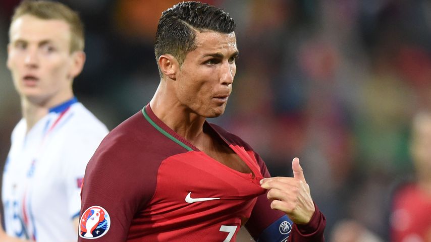 Cristiano Ronaldo beim EM-Spiel Portugal gegen Island