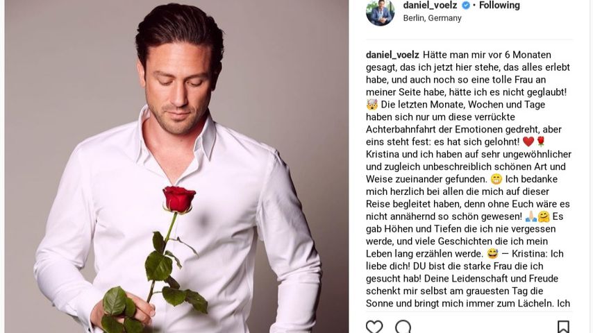 Daniel Völz' Liebesbotschaft via Instagram