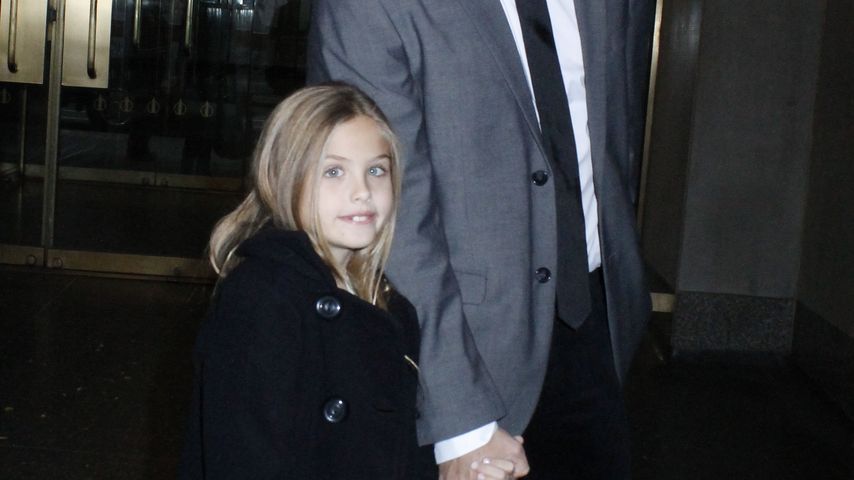 Dannielynn Birkhead mit ihrem Vater Larry Birkhead vor den "Today Show"-Studios in New York