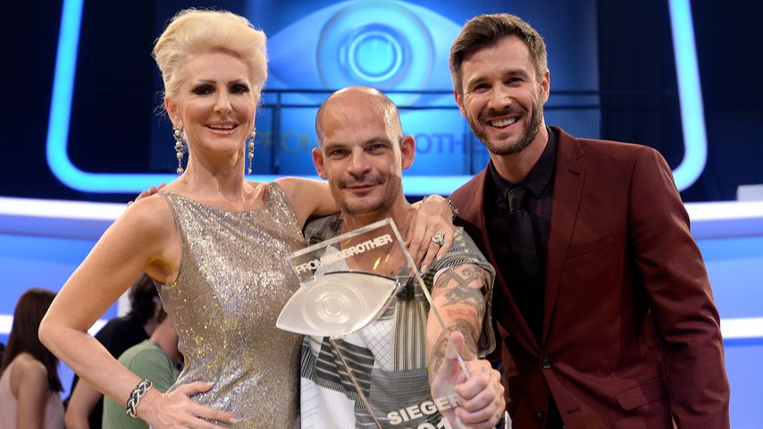 Desiree Nick, Ben Tewaag und Jochen Schropp in der Finalshow von "Promi Big Brother"
