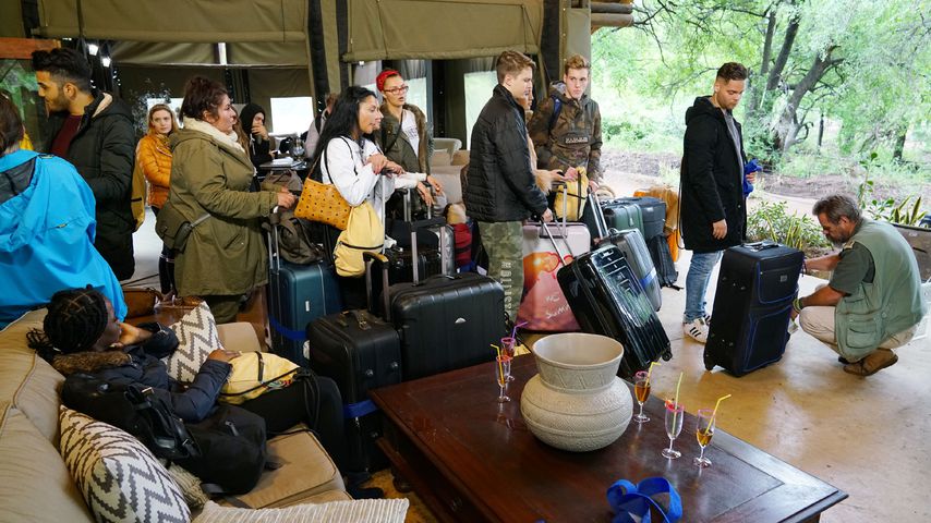 Die Ankunft der DSDS-Kandidaten in der Black Rhino Lodge