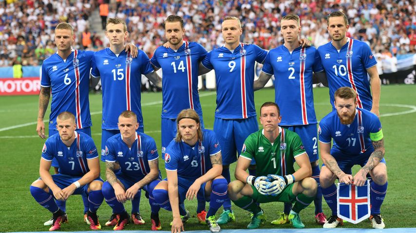 Die isländische Nationalmannschaft in Frankreich