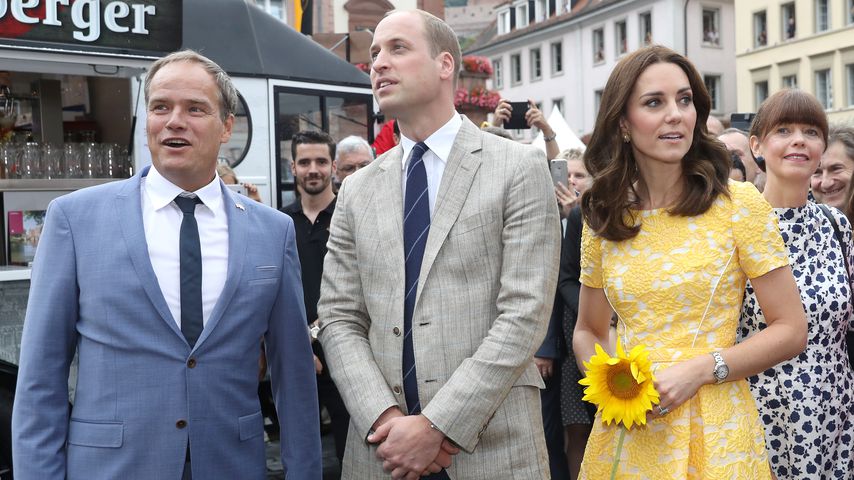 Heidelbergs Bürgermeister Eckart Würzner mit Prinz William und Herzogin Kate
