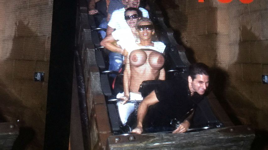 TV-Sternchen Edona James im "Phantasialand"