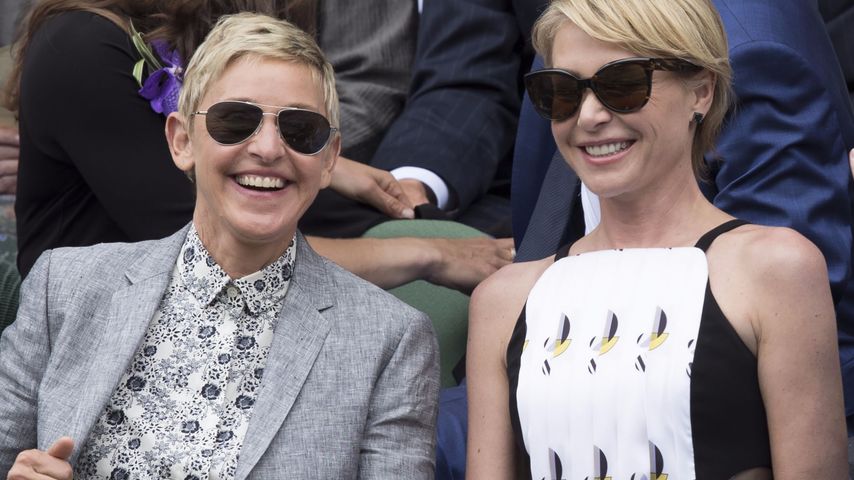 Ellen Degeneres und Portia de Rossi in Wimbledon