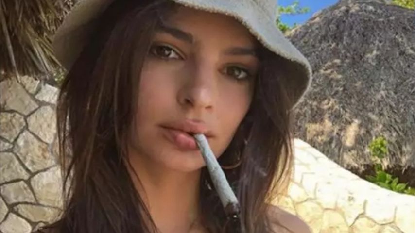 Richtige Gangster-Braut! Was raucht Emily Ratajkowski hier?