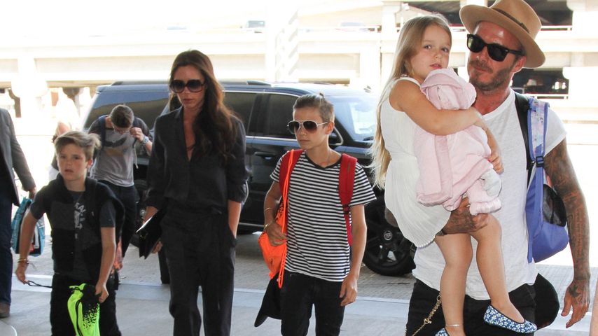 David Beckham, Victoria Beckham, Brooklyn Beckham, Romeo Beckham, Harper Seven Beckham und Cruz Beck