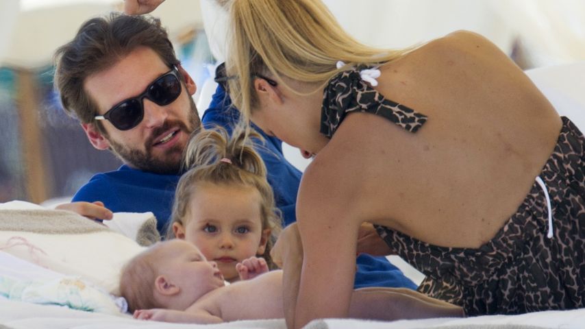 Michelle Hunziker, Tomaso Trussardi, Sole Trussardi und Celeste Trussardi