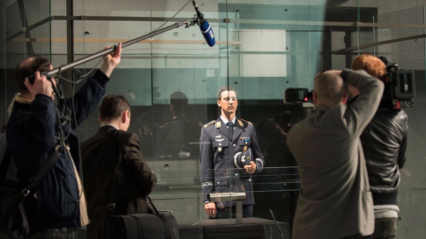 Florian David Fitz als angeklagter Pilot "Lars Koch" im ARD-Film "Terror"
