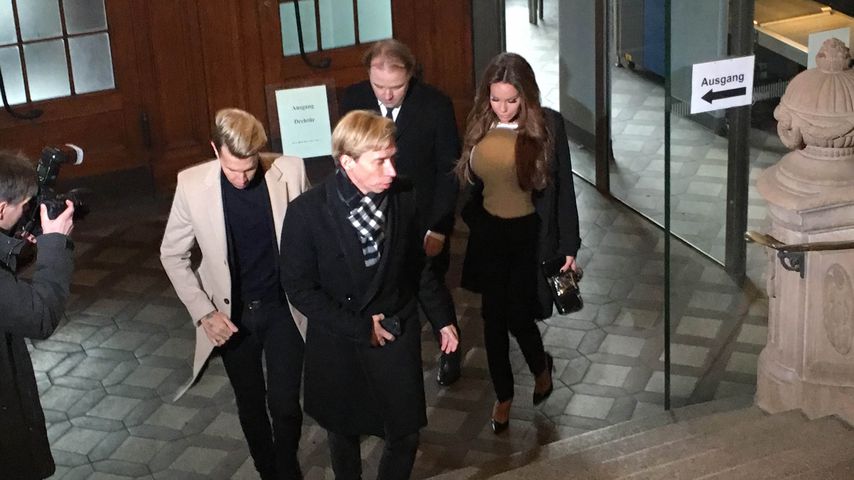 Florian Wess, Helmut Werner, Burkhard Benecken und Gina-Lisa Lohfink im Kammergericht Berlin
