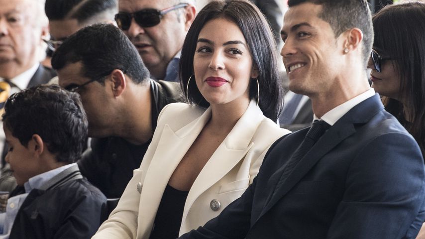 Georgina Rodriguez und Cristiano Ronaldo bei der Umbenennung des Flughafens von Madeira