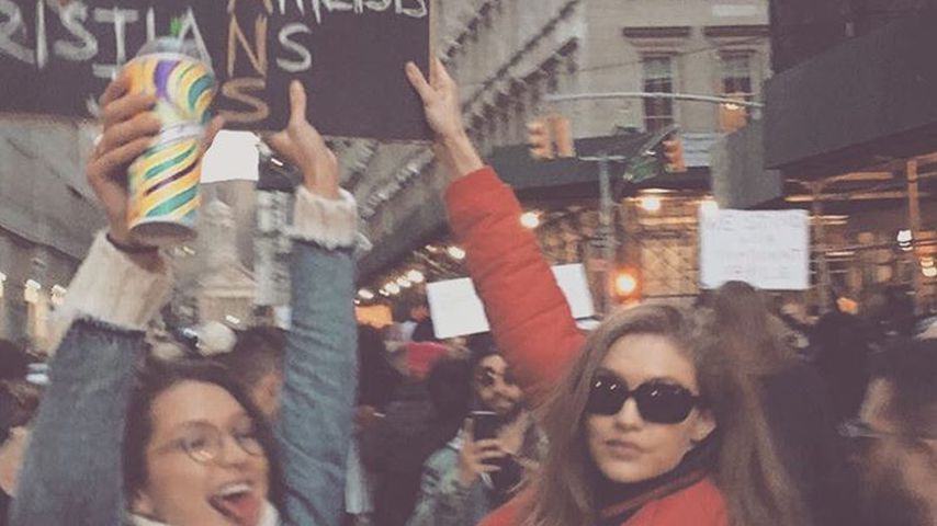 Gigi Hadid bei der Demo gegen "Muslim-Ban"