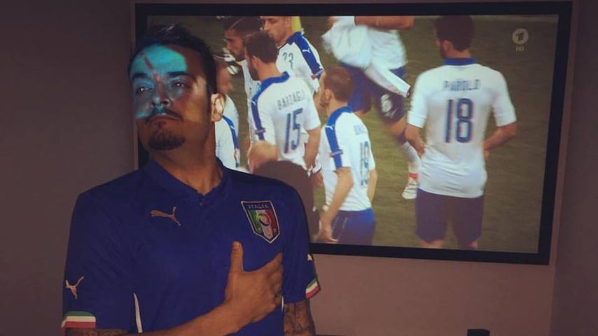 Giovanni Zarrella beim EM-Spiel Italien gegen Belgien